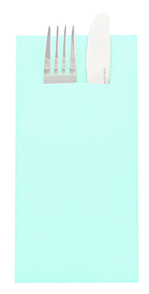 Linclass Pocket-Napkins Basic sky 40 x 40 cm 1/8 Falz