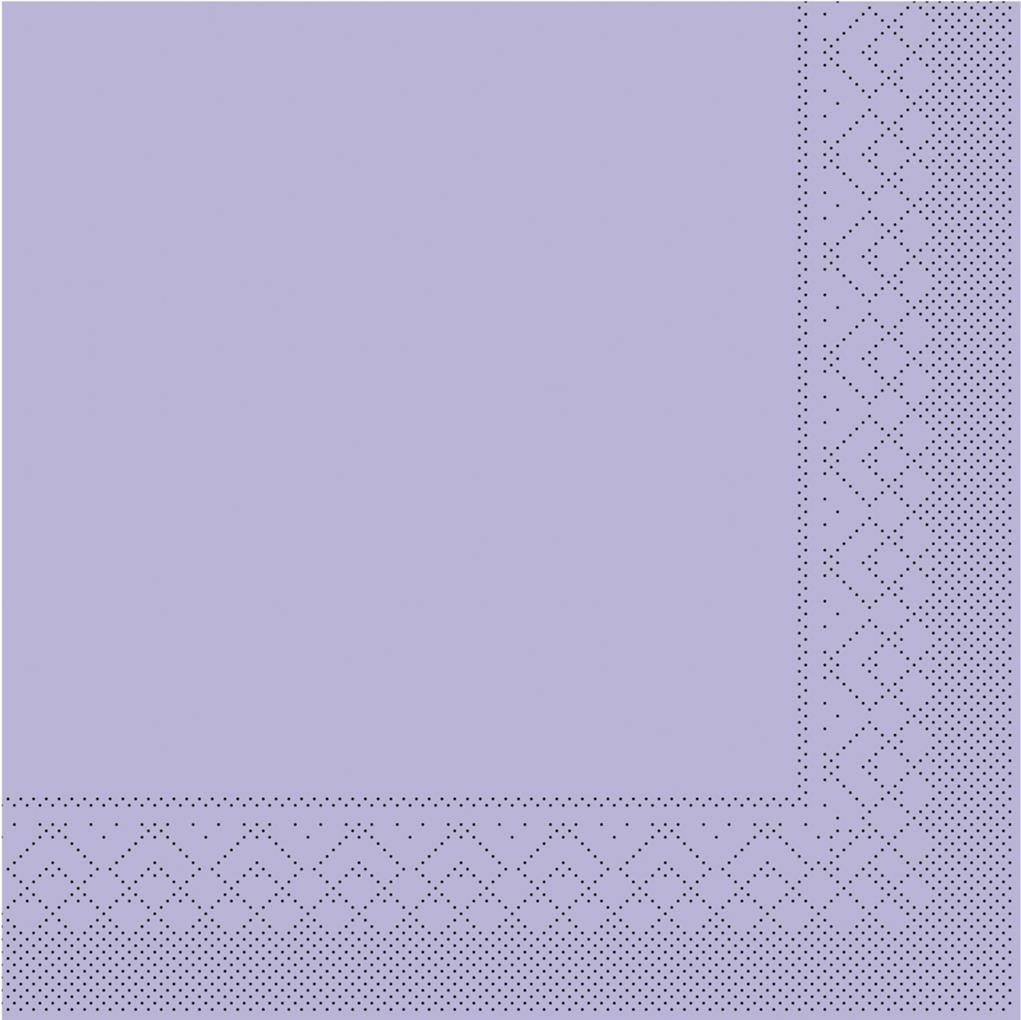 Tissue 3-lg Serviette Basic lila 33 x 33 cm 1/4 Falz