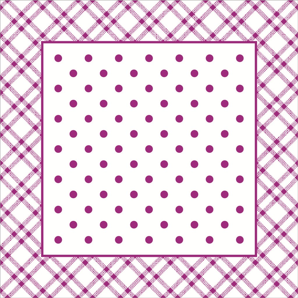 Tissue + PE Deckchen Antonia beere 95 x 95 mm