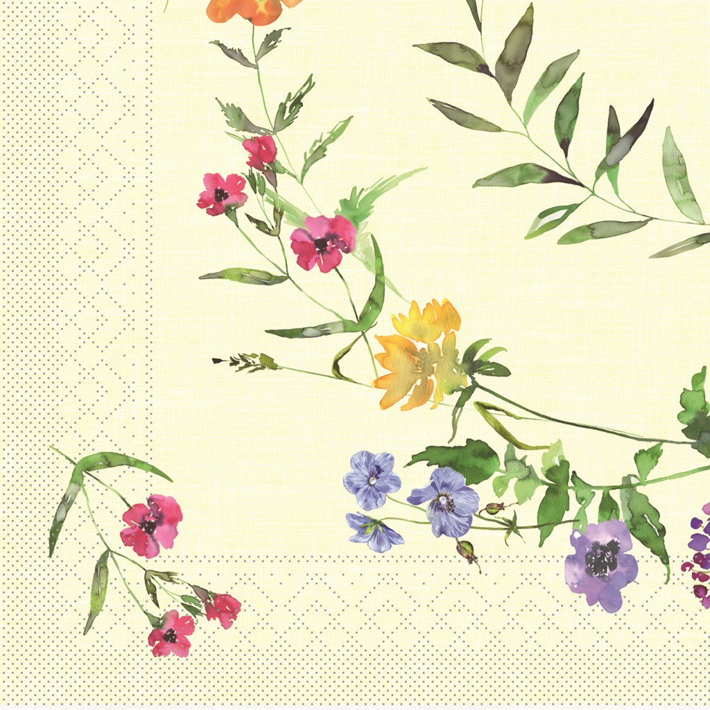 Tissue Serviette Molly 40 x 40 cm 1/4 Falz 3-lg