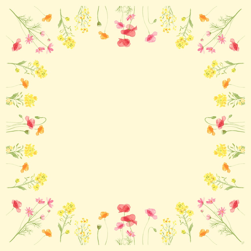 Dunicel-Mitteldecken Poppy Field 84 x 84 cm