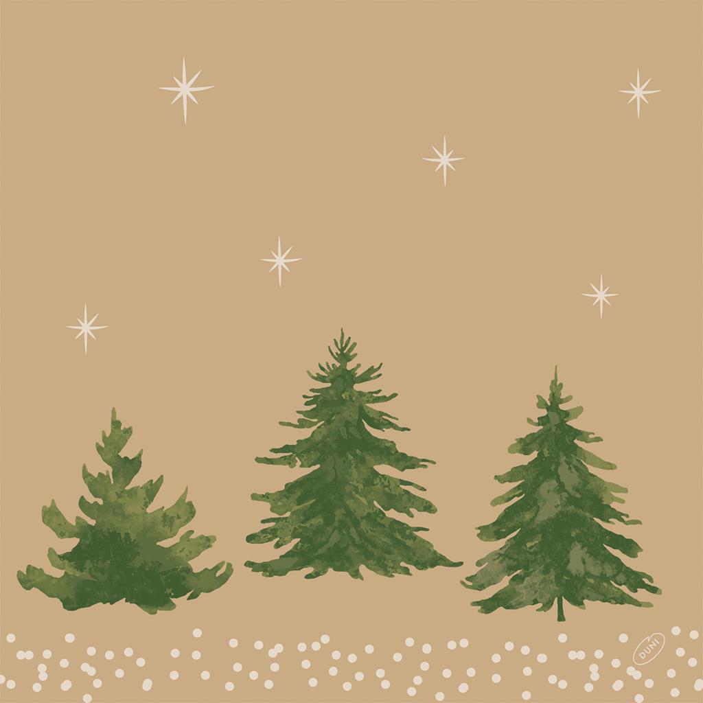 Bio Dunisoft Paisley Humble trees 40x40cm 1/4 Falzung