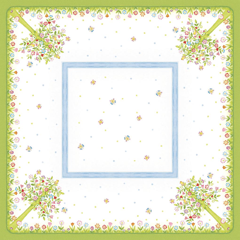 Linclass-Premium Tischdecke  Insa 80 x 80 cm 1/8-Falz