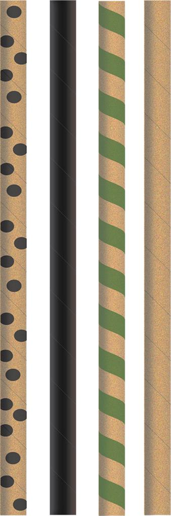 Papier  Papiertrinkhalm  Eco Punkte Mix Ø 8 mm / 200 mm