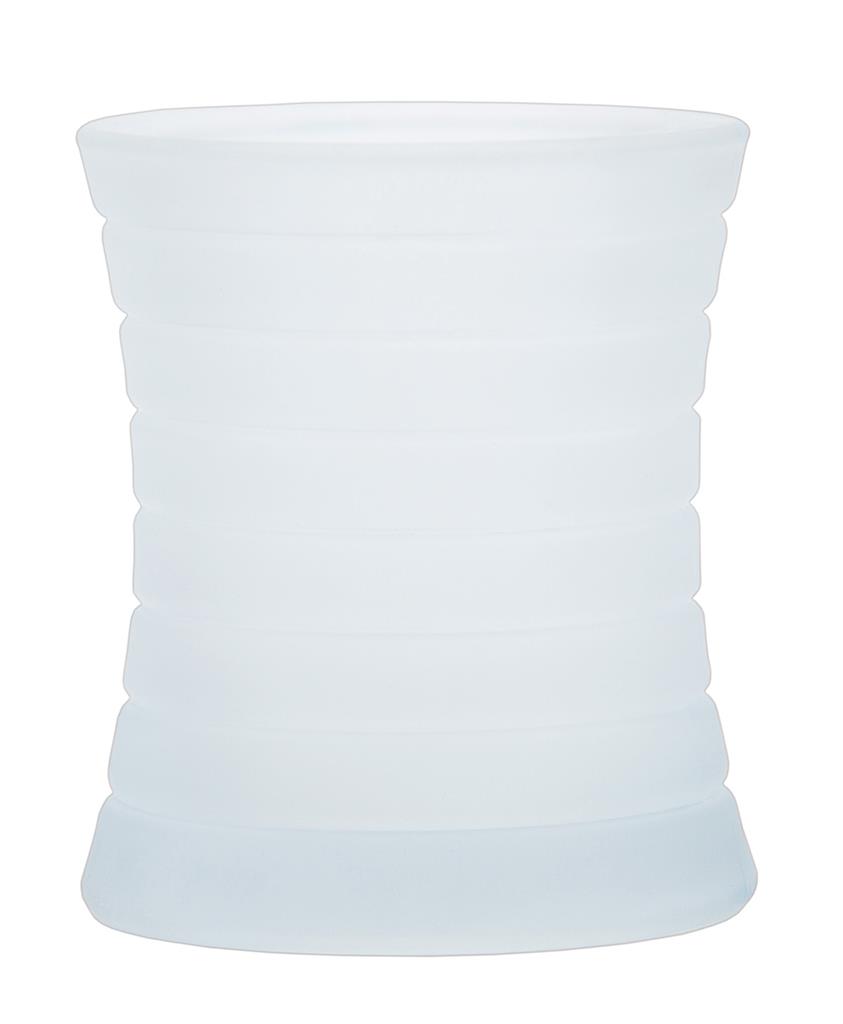 Kerzenglas Curve milchig 80x100 mm