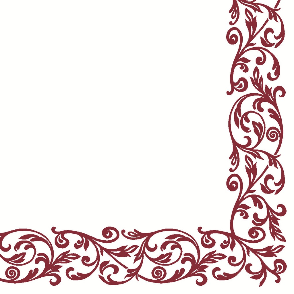 Linclass Serviette Rob bordeaux 40 x 40 cm 1/4 Falz