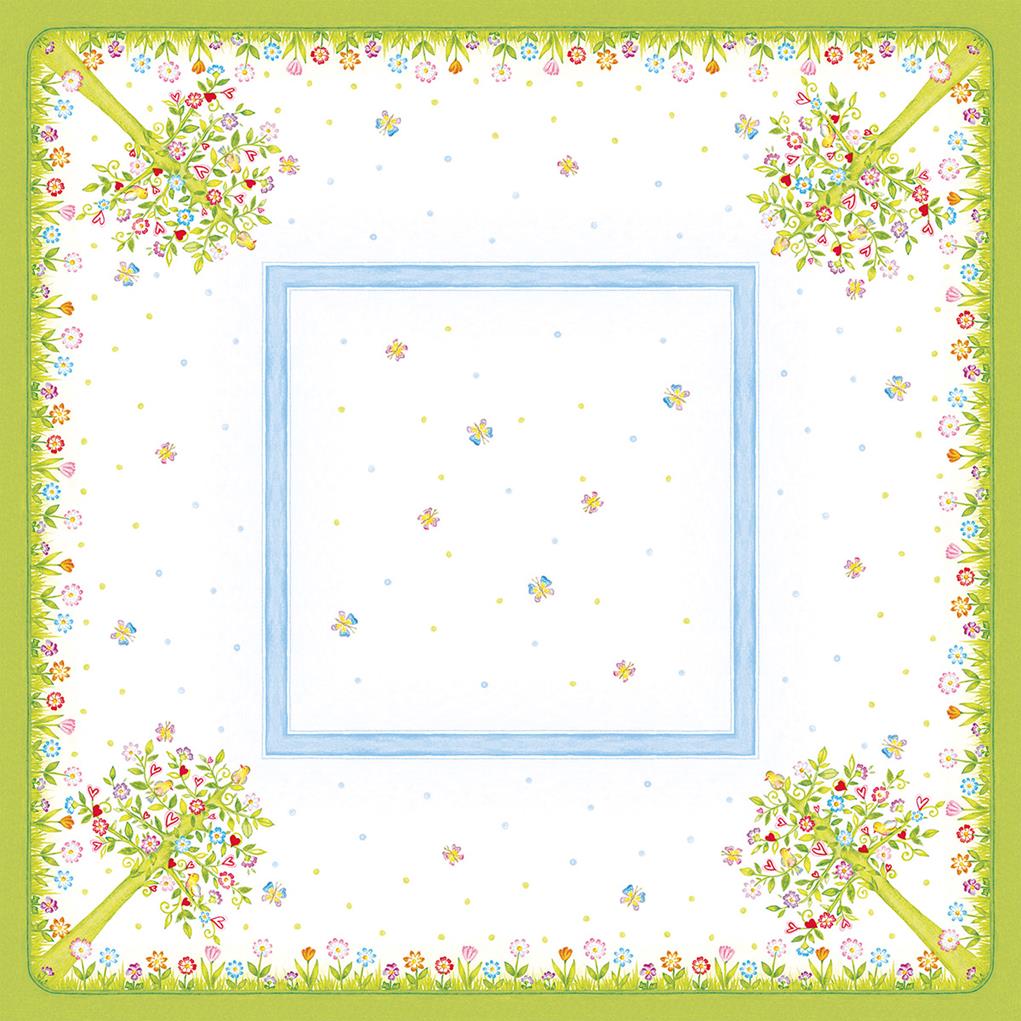 Linclass-Premium Tischdecke  Insa 80 x 80 cm 1/8-Falz