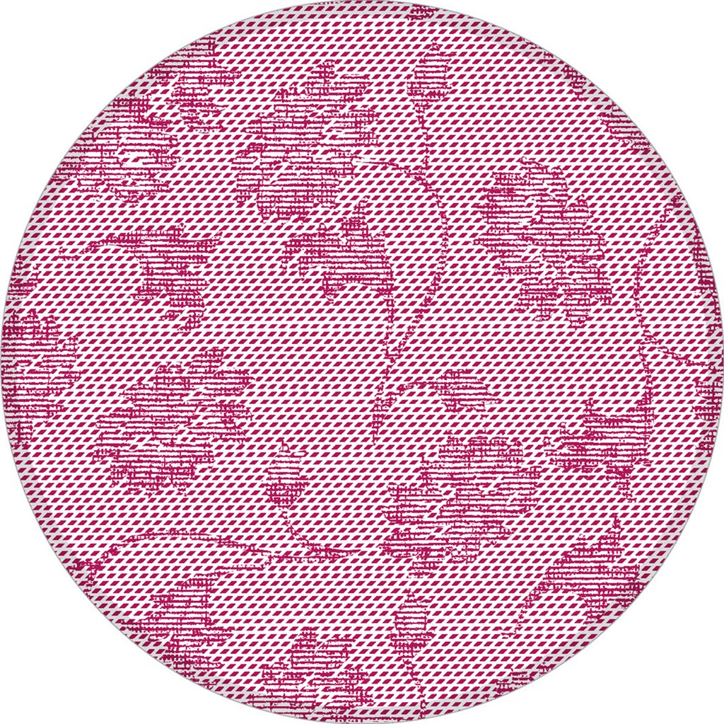 Tissue 9-lg. Deckchen Lisboa bordeaux 90 mm