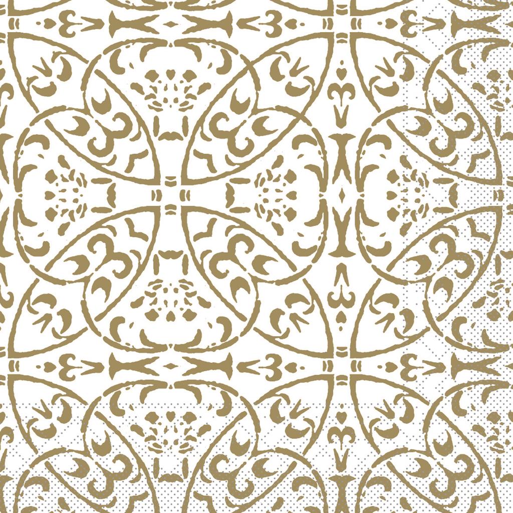 Tissue 3-lg Serviette Claudio gold 40 x 40 cm 1/4 Falz