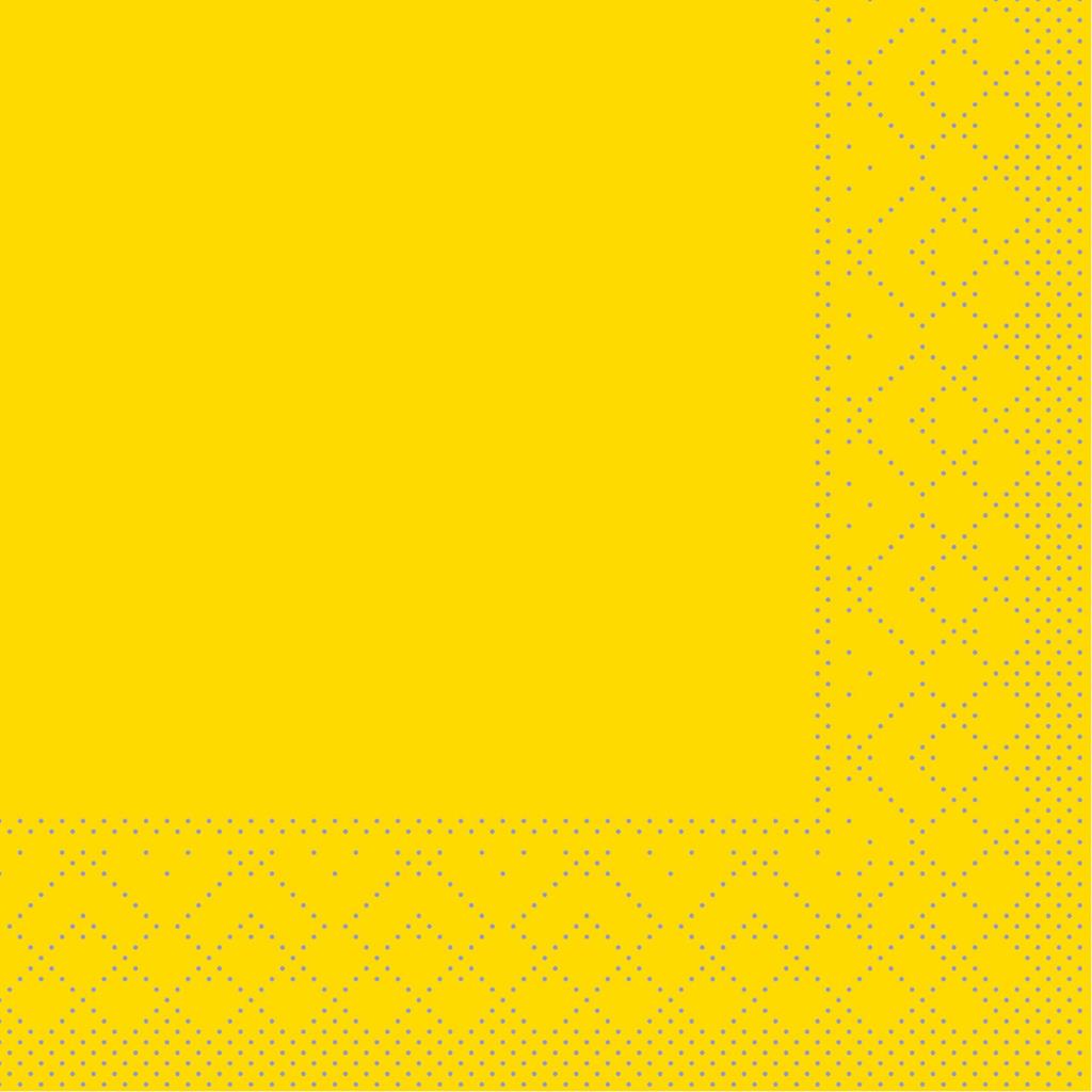 Tissue 3-lg Serviette Basic gelb 20 x 20 cm 1/4 Falz