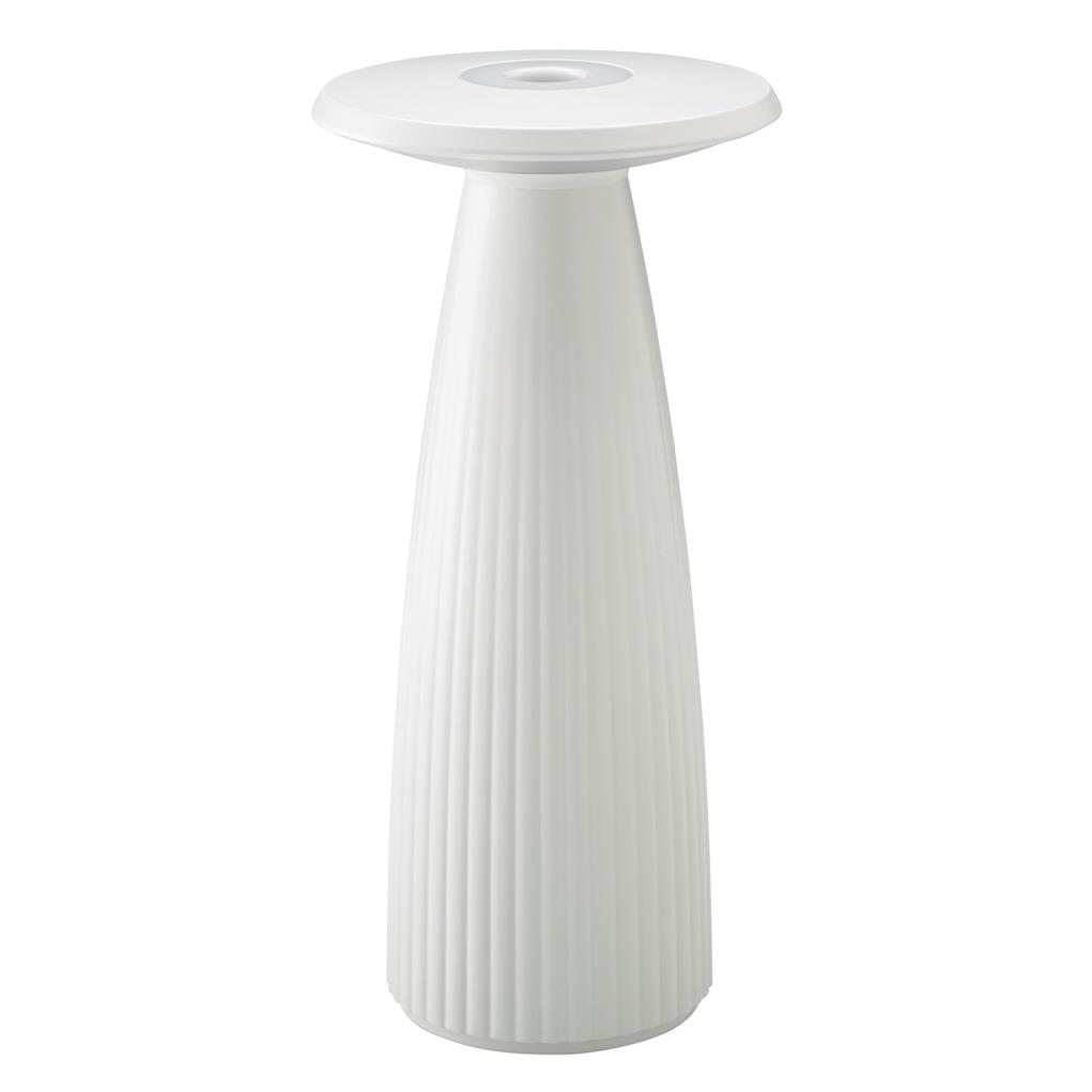 Akku-LED-Tischleuchte, NUFLAIR, 24,0 cm (H) 11,5 cm (D) weiß