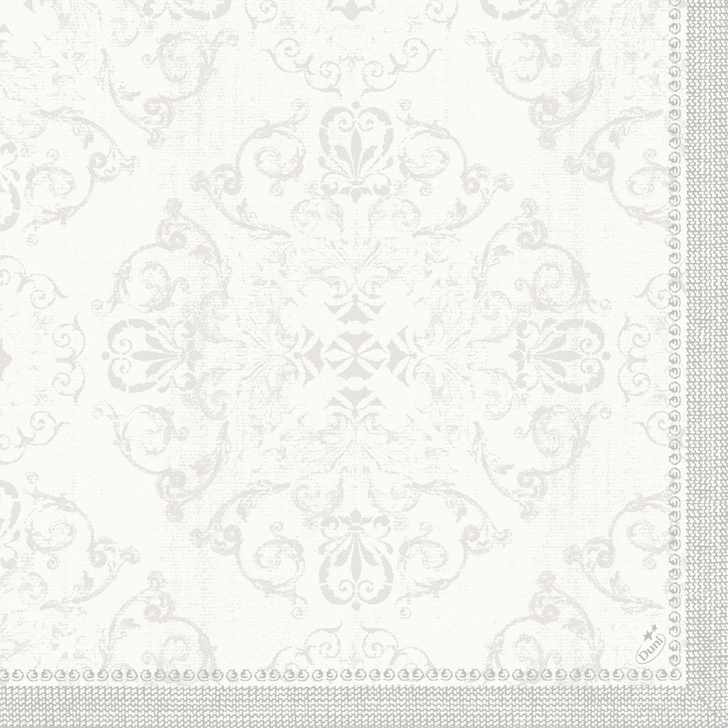 Dunilin-Servietten Opulent White 40 x 40 cm,  1/4 Falz