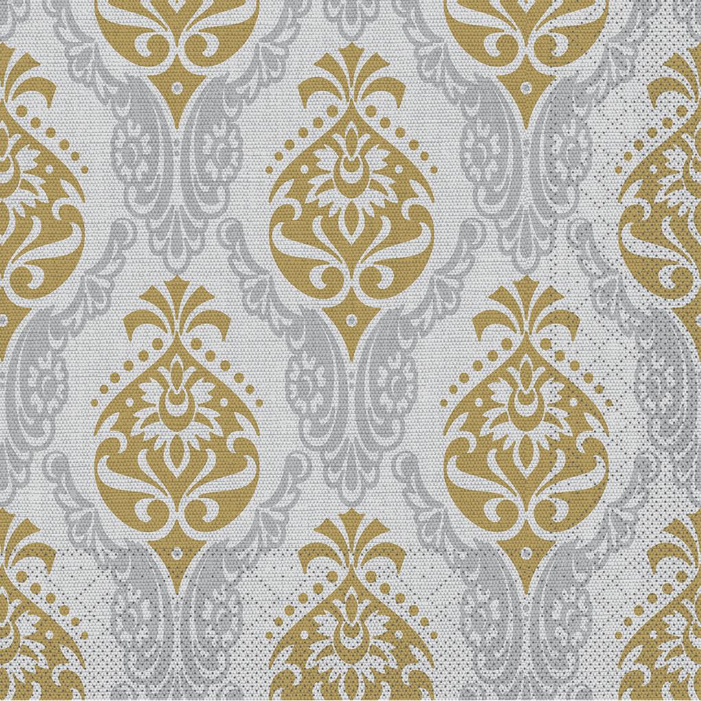 Tissue 3-lagig Serviette Doris gold-silb 40 x 40 cm 1/4 Falz