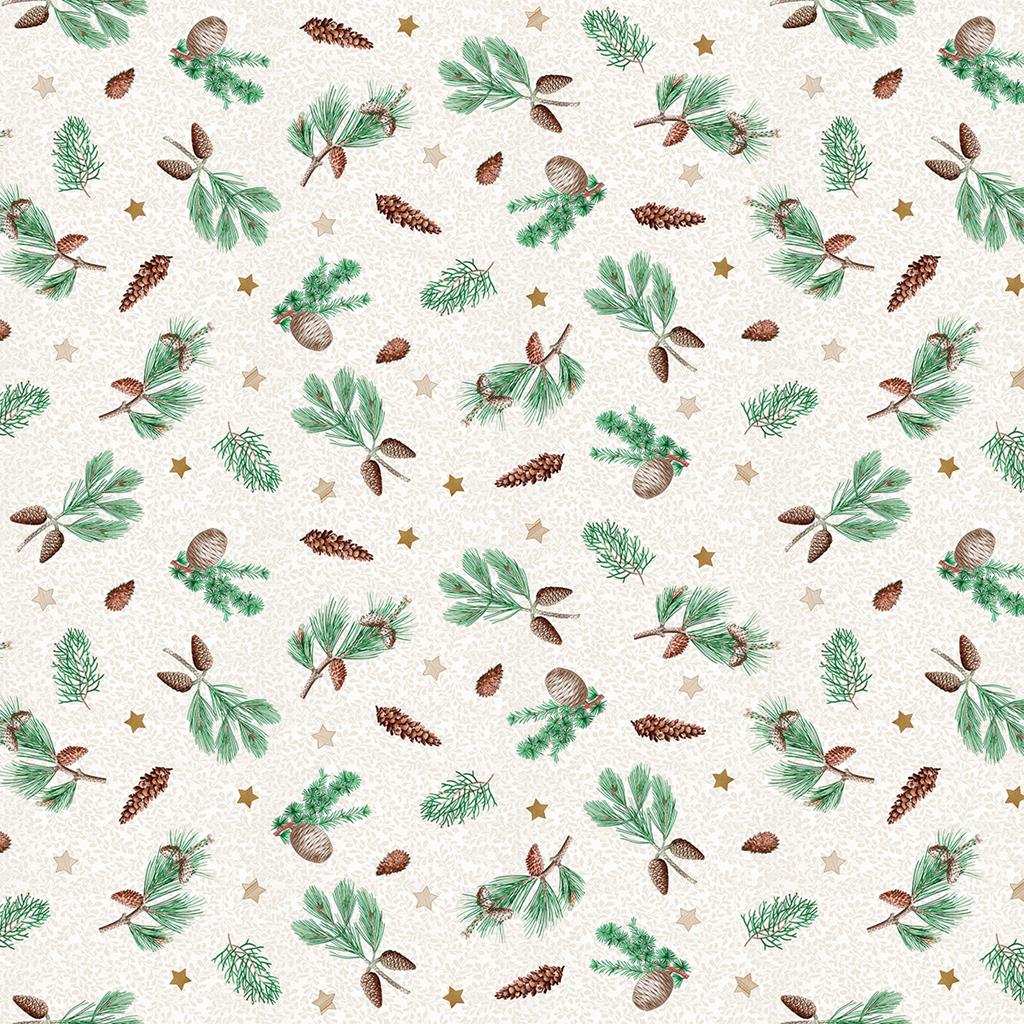 Linclass Tischdecke  Pinea 80 x 80 cm 1/8-Falz