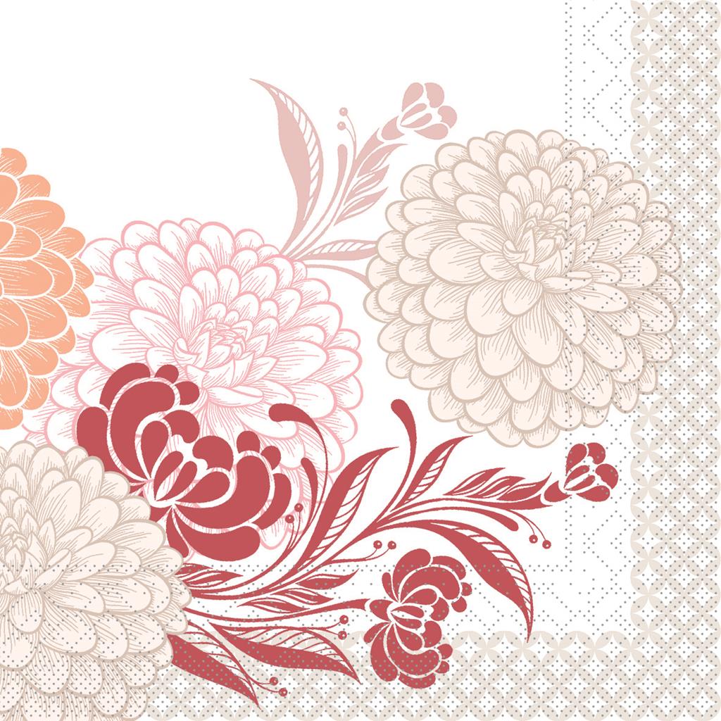 Tissue 3-lg Serviette Clarissa bordeaux 40 x 40 cm 1/4 Falz