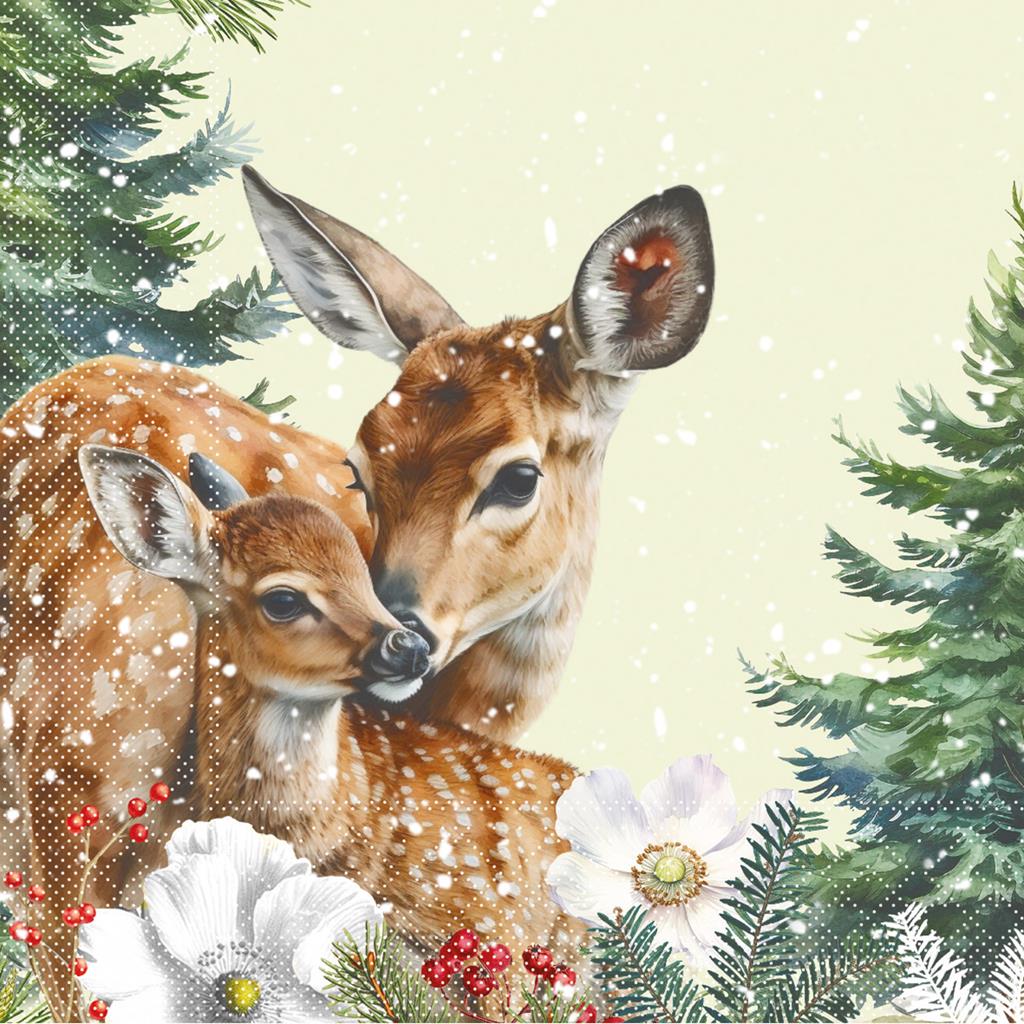 Tissue 3-lg Serviette  Kemi 33 x 33 cm 1/4 Falz