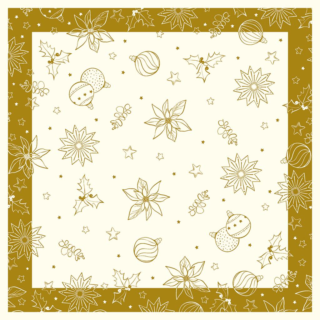 Linclass Tischdecke  Milan champagner 80 x 80 cm 1/8-Falz