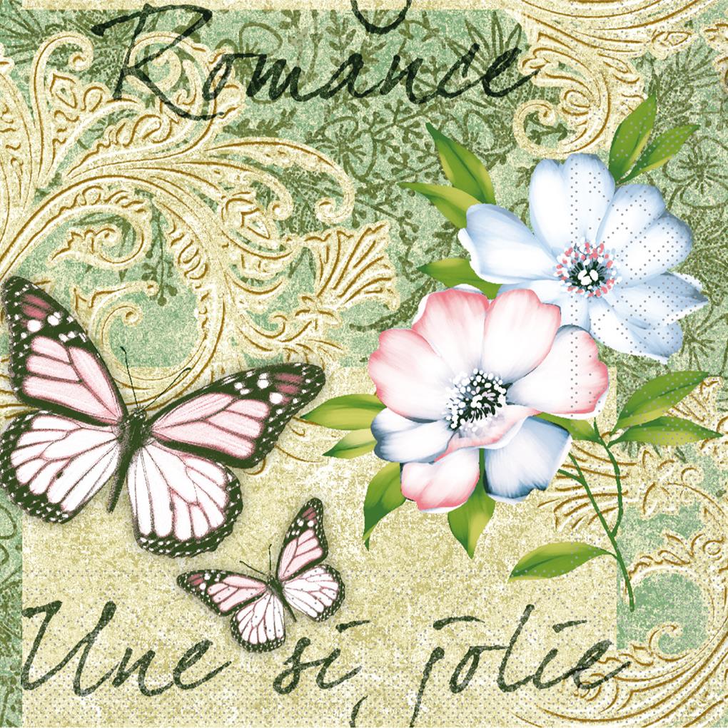 Tissue 3-lagig  Serviette  Jolie 40 x 40 cm 1/4 Falz