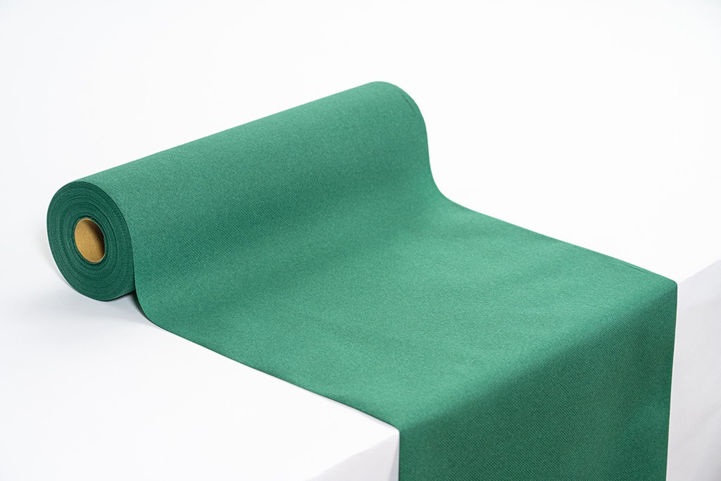 Linclass Tischläufer Basic dunkelgrün 40 cm x 24 m
