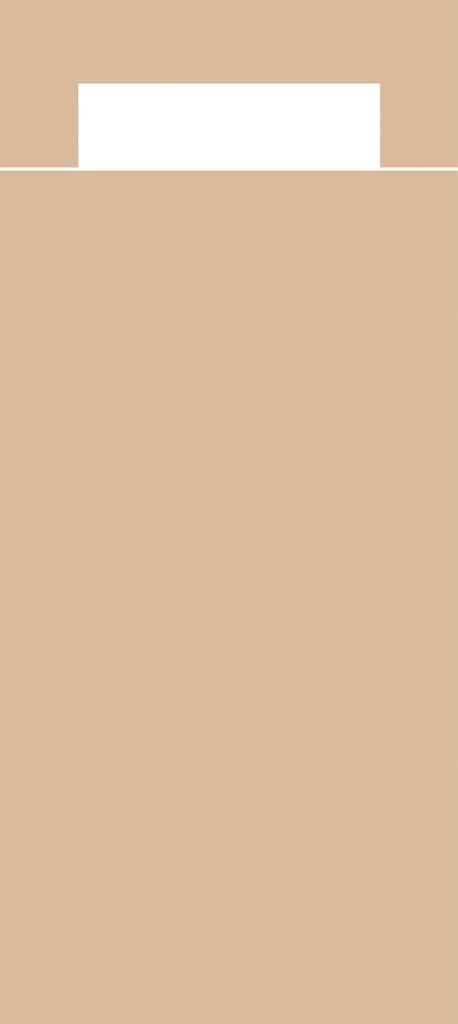 Papier + Tissue Bestecktasche Basic 202 x 85 mm,  naturbraun