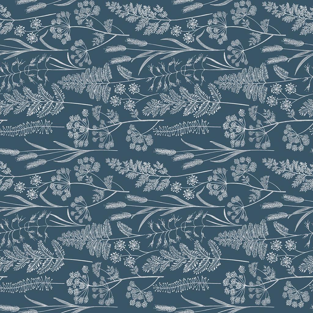 Linclass Tischdecke Benjamin blaugrau 80 x 80 cm 1/8-Falz