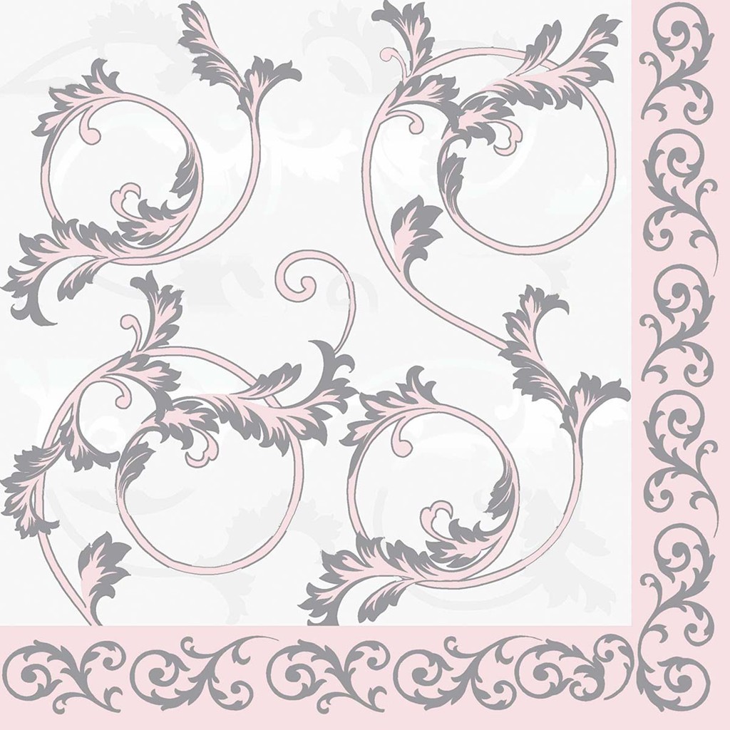 Linclass Serviette Michel grau 40 x 40 cm 1/4 Falz