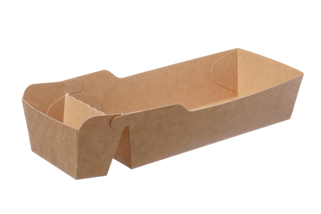 Snackschale A22, 2 geteilt 192 x 65 x 40 mm aus Kraftpapier