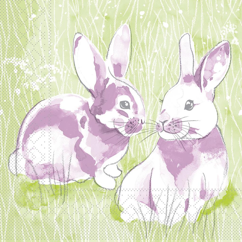 Tissue 3-lagig  Serviette  Lilly & Lenni 24 x 24 cm 1/4 Falz
