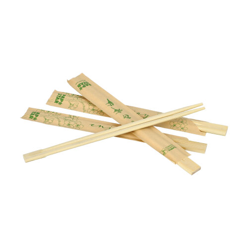 Essstäbchen aus Bambus, 21 cm, einzeln verpackt