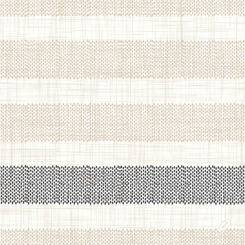 Dunilin Servietten 1/4 Falz Rigato black, 40x40cm