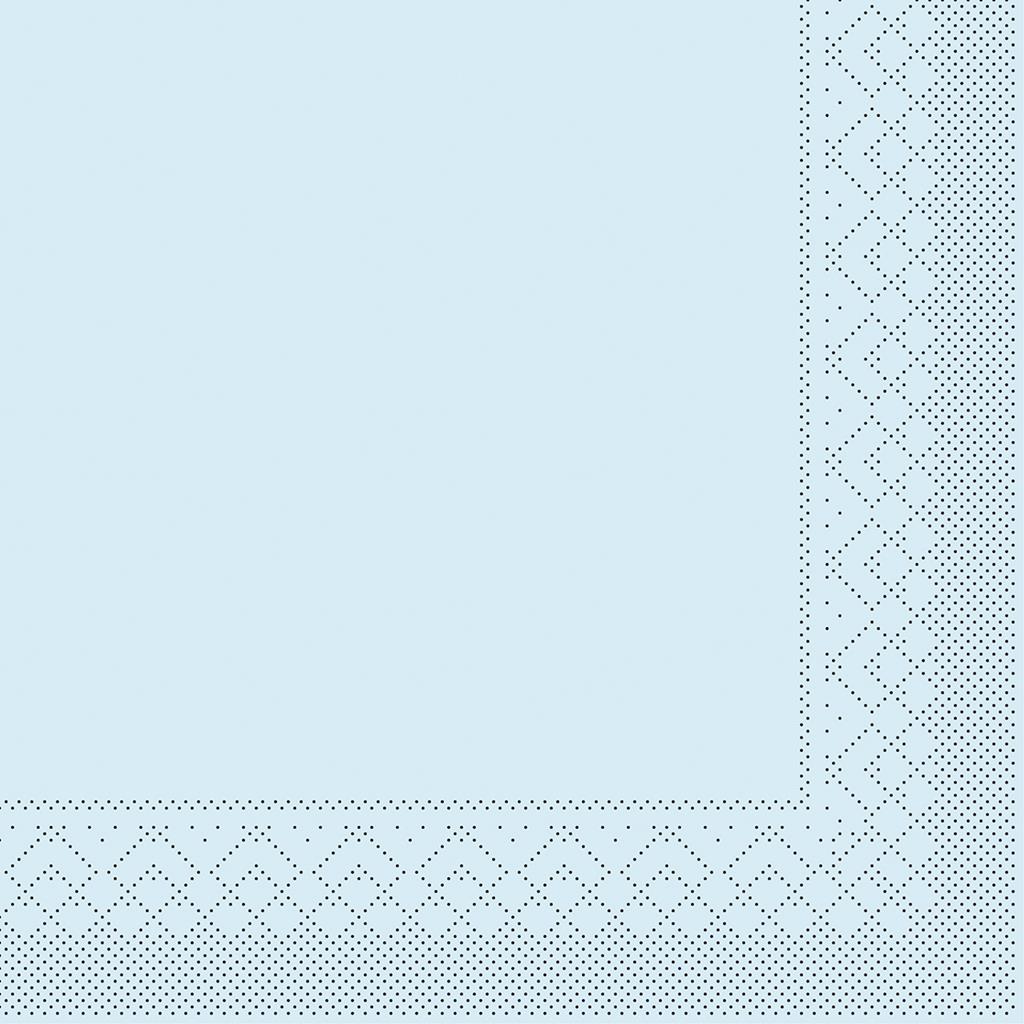 Tissue 3-lg Serviette Basic hellblau 40 x 40 cm 1/4 Falz