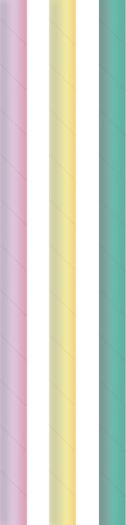 Papier  Papiertrinkhalm  Pastel Mix Ø 8 mm / 200 mm