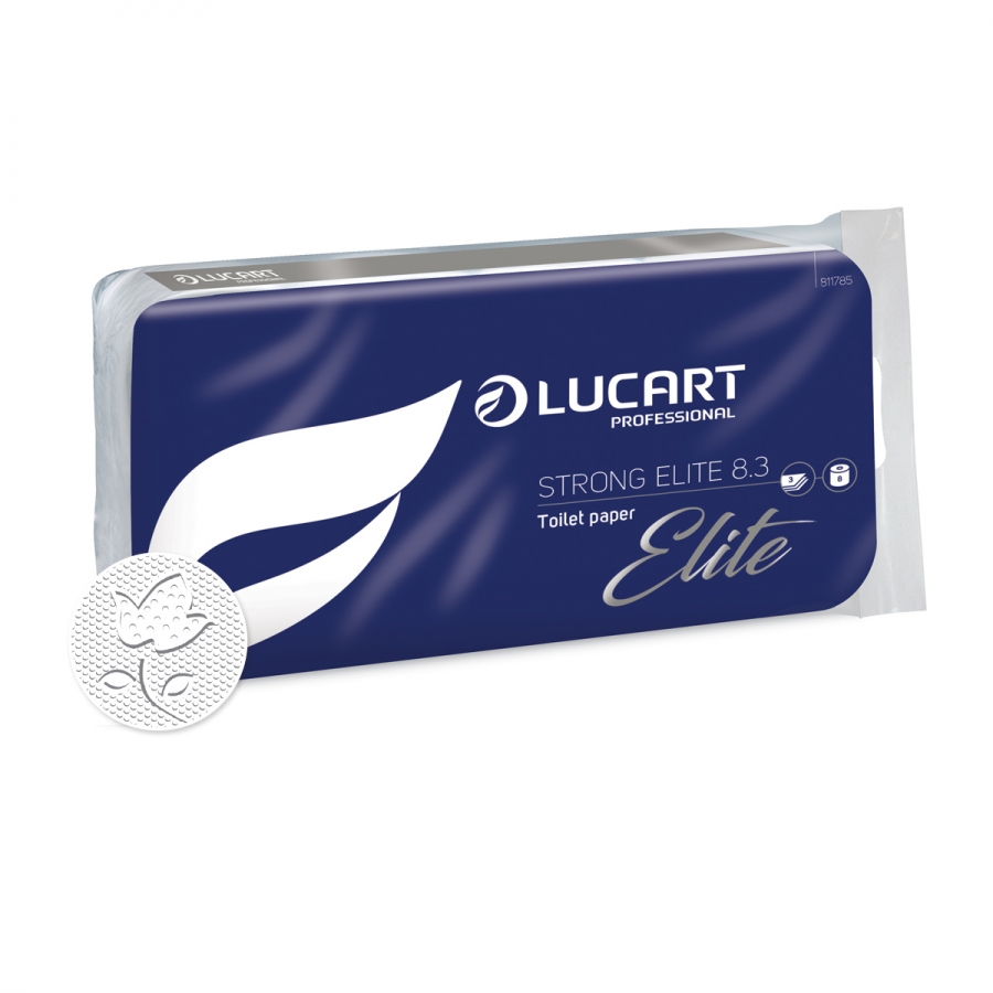 Toilettenpapier "Strong Lucart 8.3 Elit" 3-lg. 250 Blatt - Zellstoff