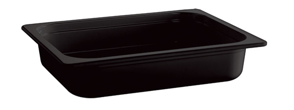 GN 1/2 Behälter -ECOLINE- 32,5 x 26,5 cm Melamin, schwarz, 3,4 Liter
