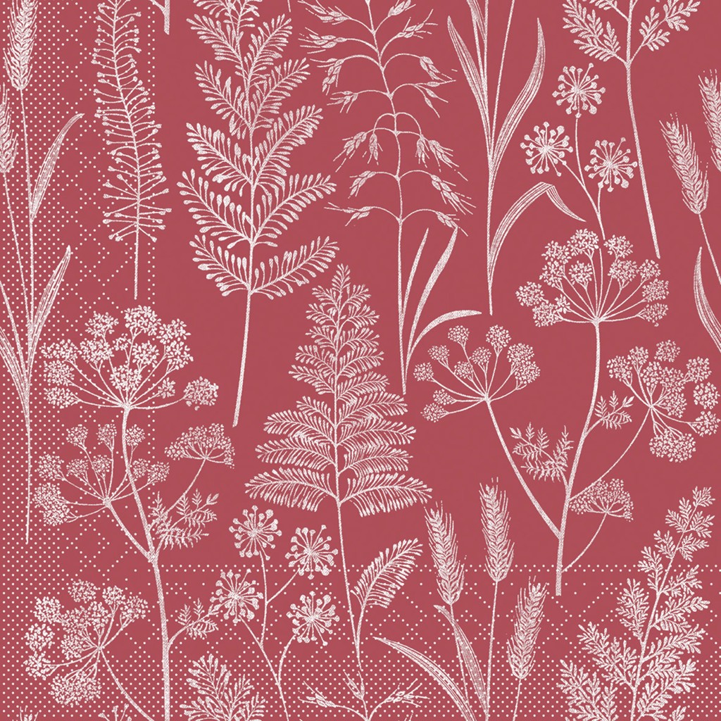 Tissue 3-lg Serviette Benjamin bordeaux 33 x 33 cm 1/4 Falz