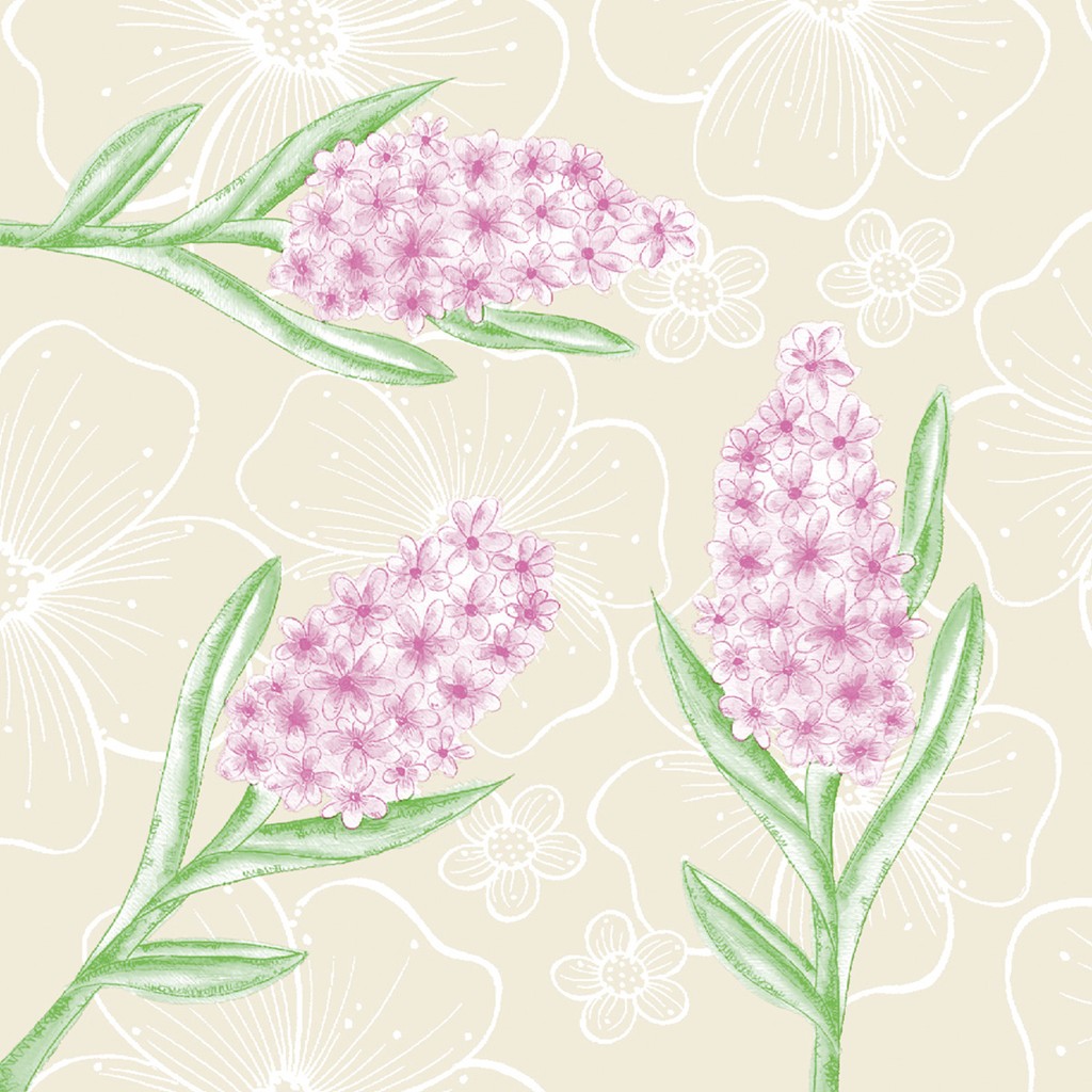 Linclass-Premium Serviette  Nicole beige 40 x 40 cm 1/4 Falz