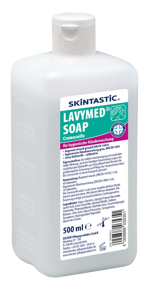 Skintastic Lavymed Soap "Form EURO" weiss, 500ml Skintastic Lavymed Soap "Form EURO" weiss, 500ml