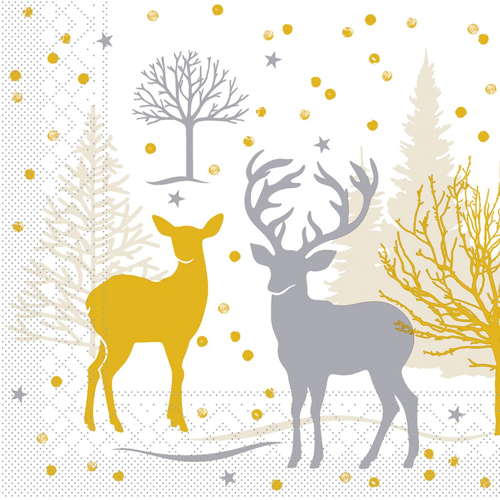 Tissue 3-lagig Serviette Josia 33 x 33 cm 1/4 Falz