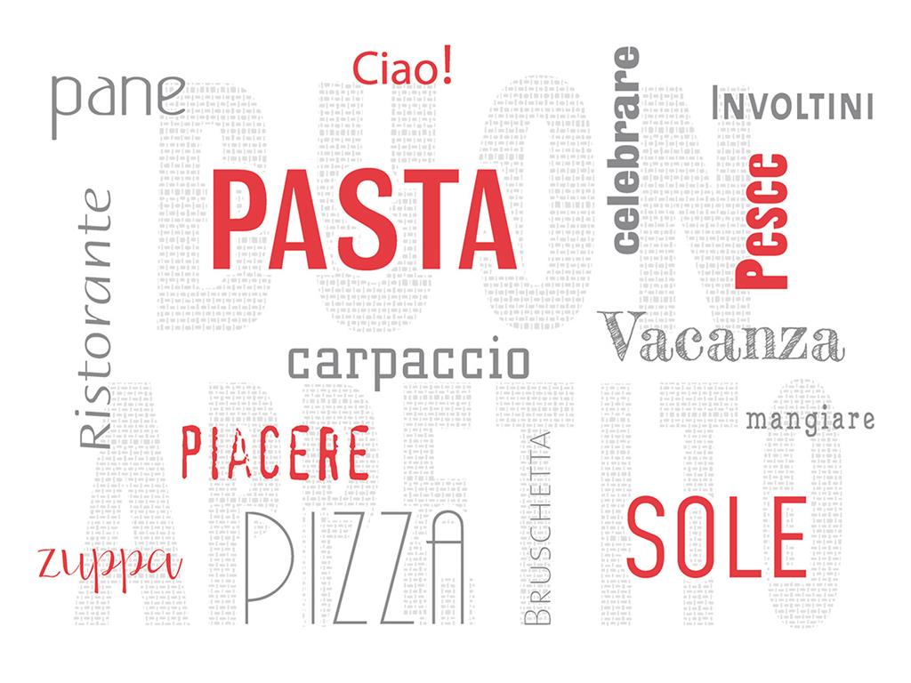 Papier Tischsets Pasta 40 x 30 cm