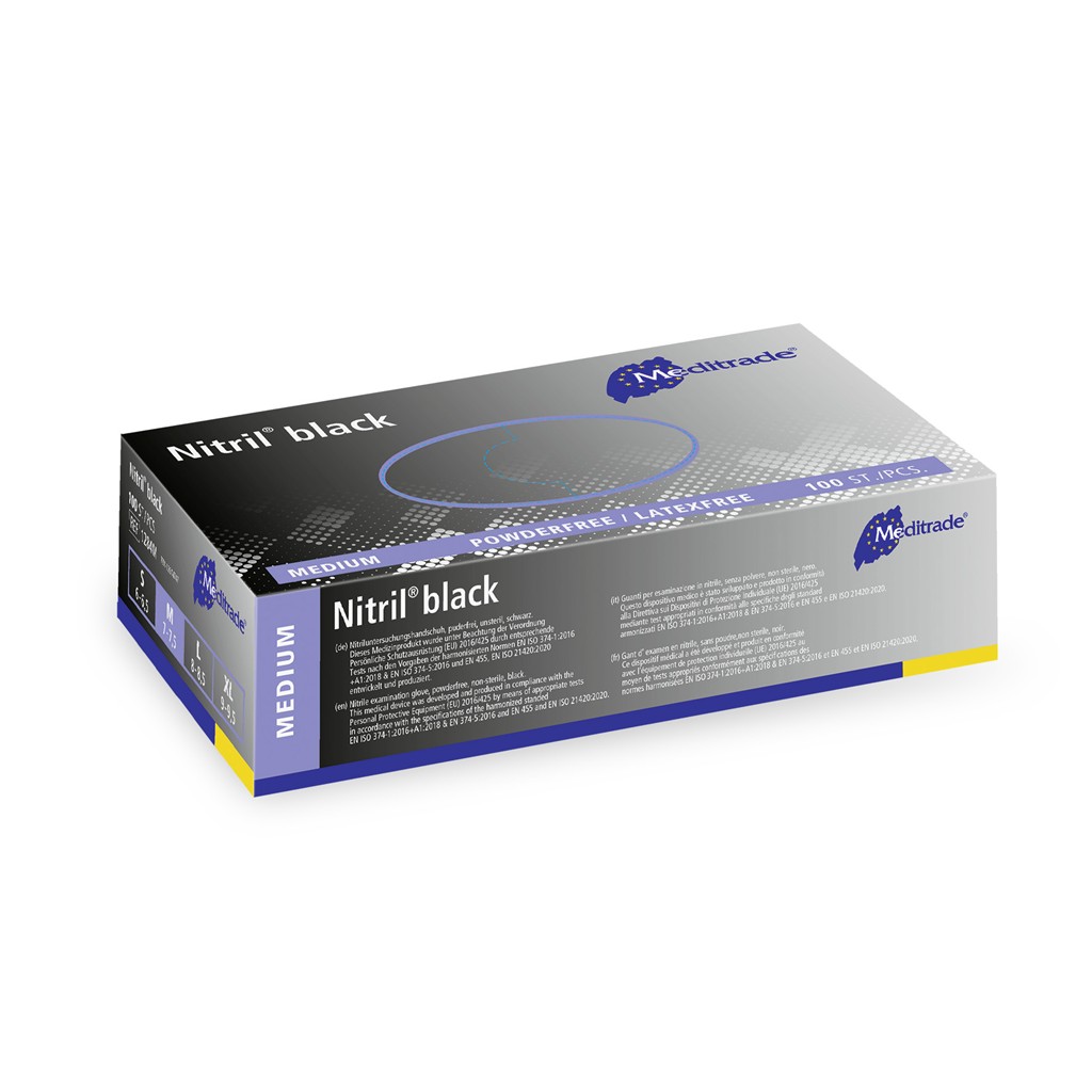 Nitrilhandschuh "Nitril Black" Gr: M schwarz
