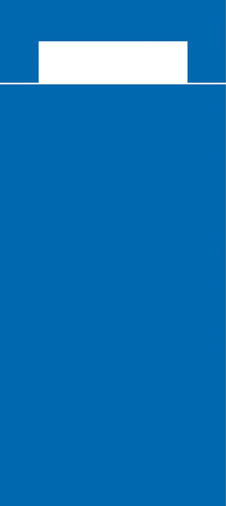 Papier + Tissue Bestecktasche Basic blau 202 x 85 mm Papier + Tissue Bestecktasche Basic blau 202 x 85 mm
