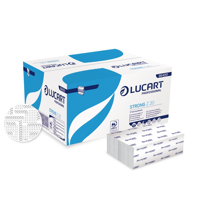 Falthandtuch "Strong Lucart Z20" 20x24cm - 100% Zellstoff