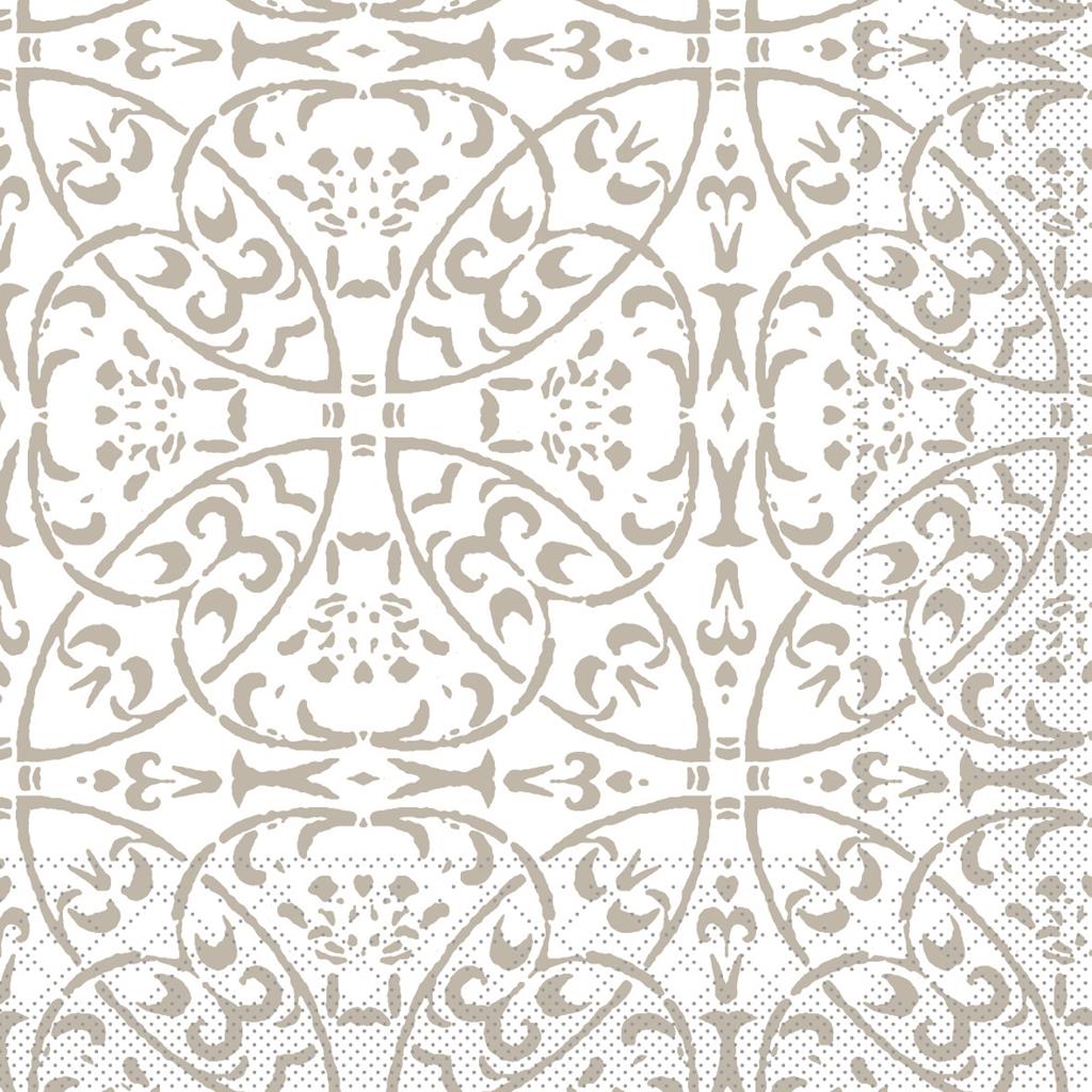 Tissue 3-lg Serviette Claudio grau 40 x 40 cm 1/4 Falz