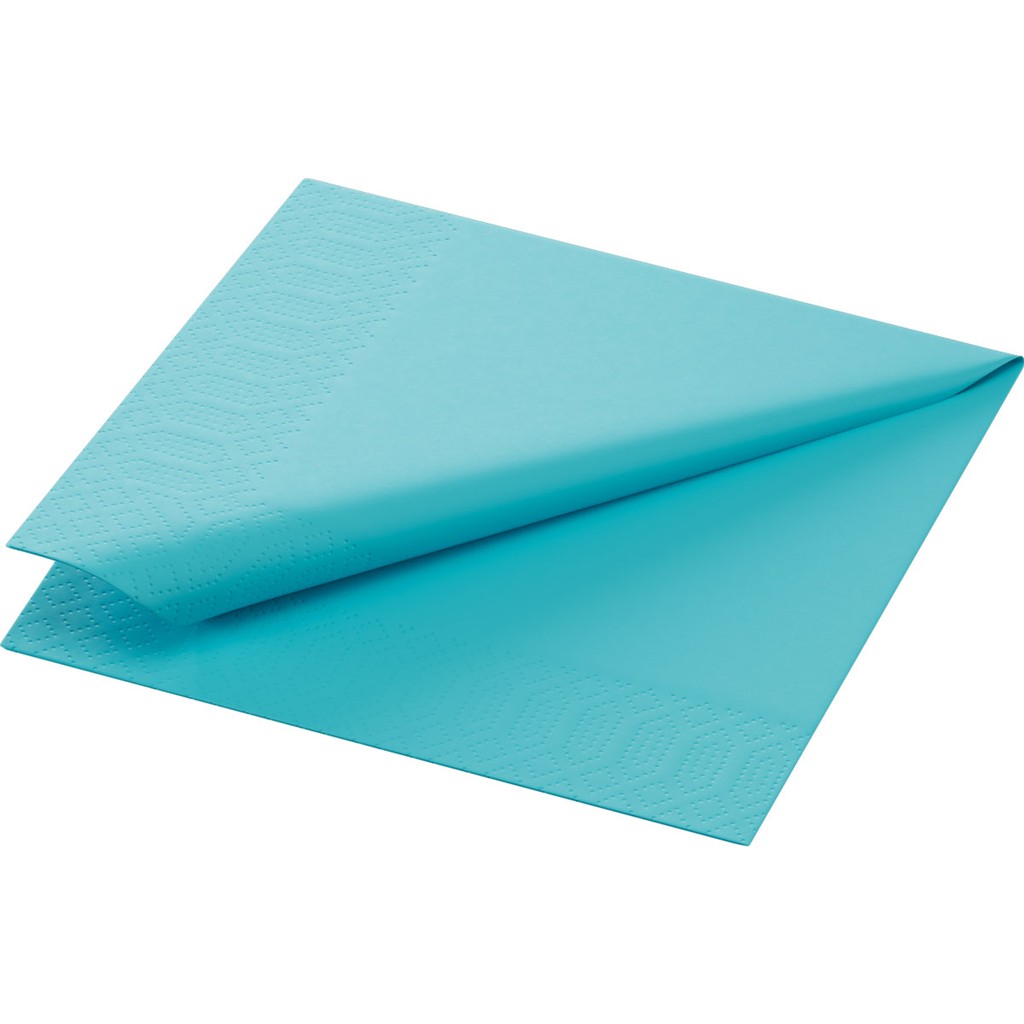 Zelltuchservietten Duni 3 lg 1/4 Falz mint blue, 24x24cm