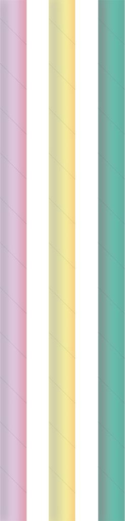 Papier  Papiertrinkhalm  Pastel Mix Ø 8 mm / 200 mm