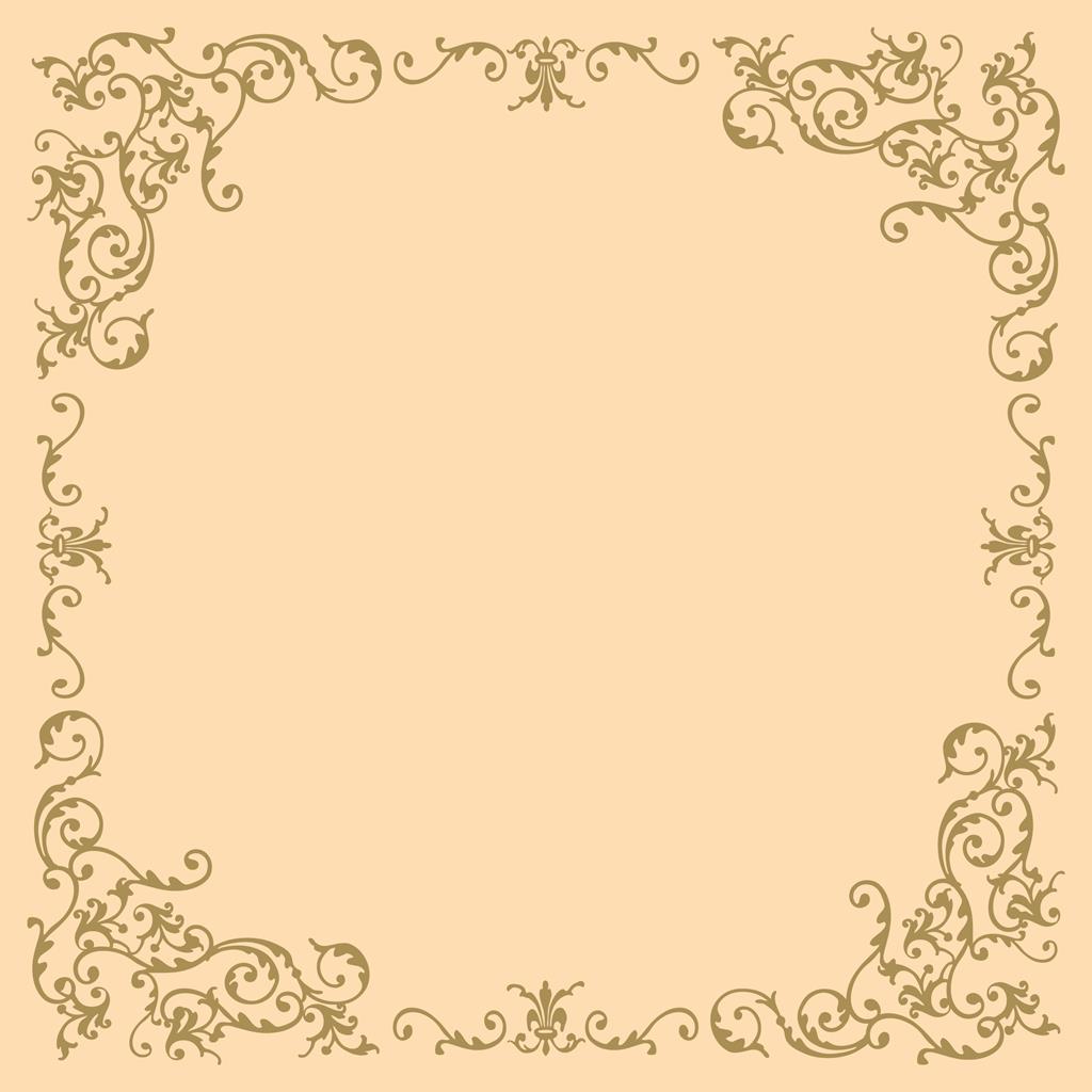 Linclass Tischdecke Pomp creme-gold 80 x 80 cm 1/8-Falz