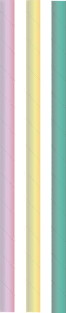 Papier Papiertrinkhalm Pastel Mix Ø 8 mm / 230 mm 20x150