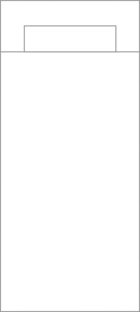 Papier + Tissue Bestecktasche Basic weis 202 x 85 mm Papier + Tissue Bestecktasche Basic weis 202 x 85 mm
