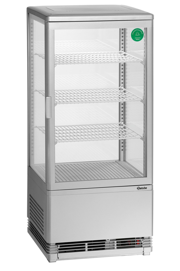 Mini-Kühlvitrine 78L, silber