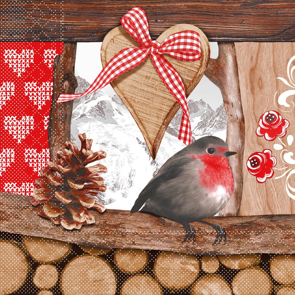 Tissue Serviette Gizmo 40 x 40 cm 1/4 Falz 3-lg.